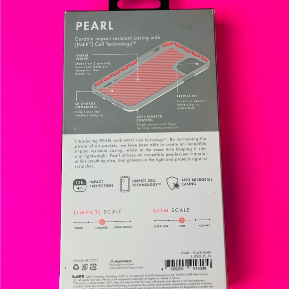 Laut iPhone 12 Pro Max Pearl Impact & Antimicrobial Protection Case - Picture 2 of 4